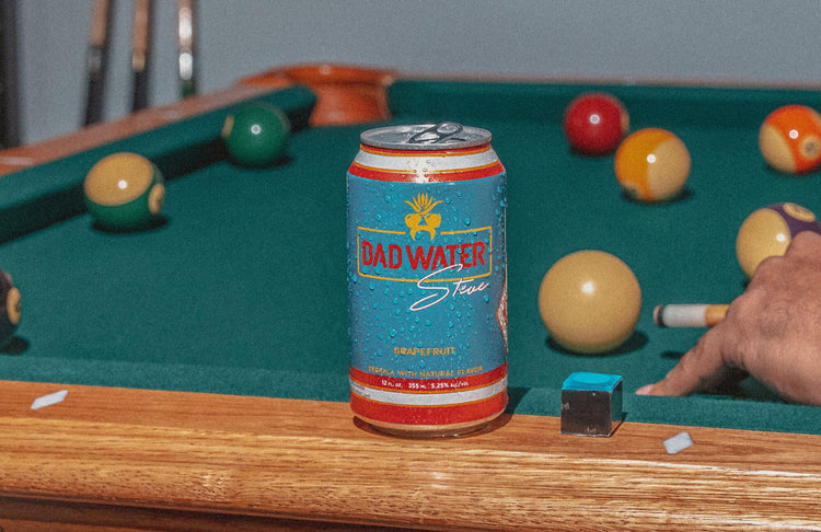 Image of the Steve Can on a pool table